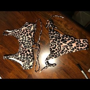 Cheetah strap bikini